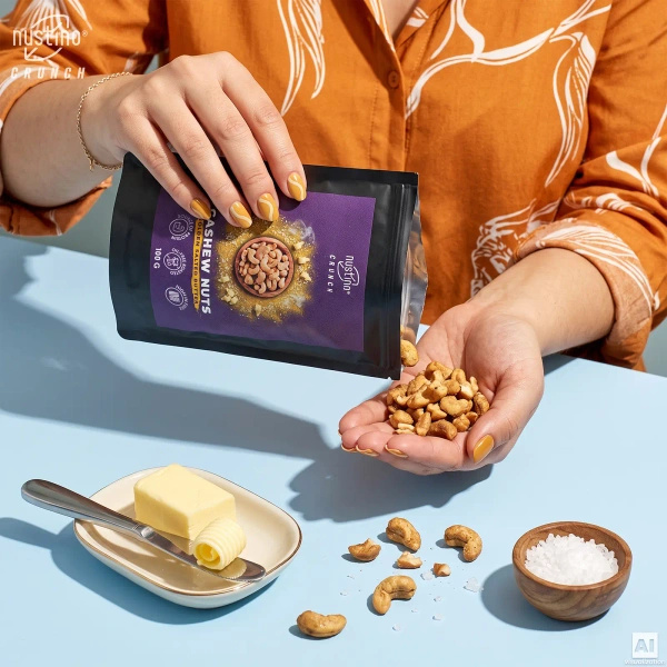 Nustino Crunch – Geröstete Cashewkerne – Golden Salted Butter 100 g