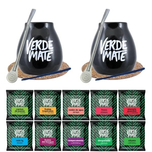 Mate Tee Verde Mate Green Set 10x50g + Matero 