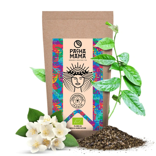 Set Guayusa Pachamama Jazmín 100g + Kalebasse + Bombilla
