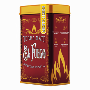 Yerbera – Metalldose + El Fuego Menta Limon 0,5 kg