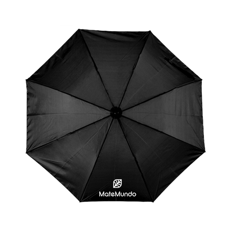Faltbarer Regenschirm mit dem Mate Mundo-Logo