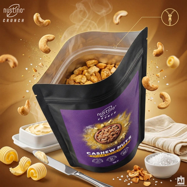 Nustino Crunch – Geröstete Cashewkerne – Golden Salted Butter 100 g