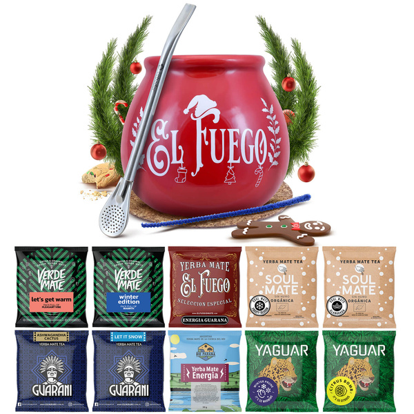 Mate Tee Winter-Set 10x50g Kalebasse + Bombilla