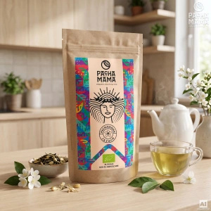 Set Guayusa Pachamama Jazmín 100g + Kalebasse + Bombilla