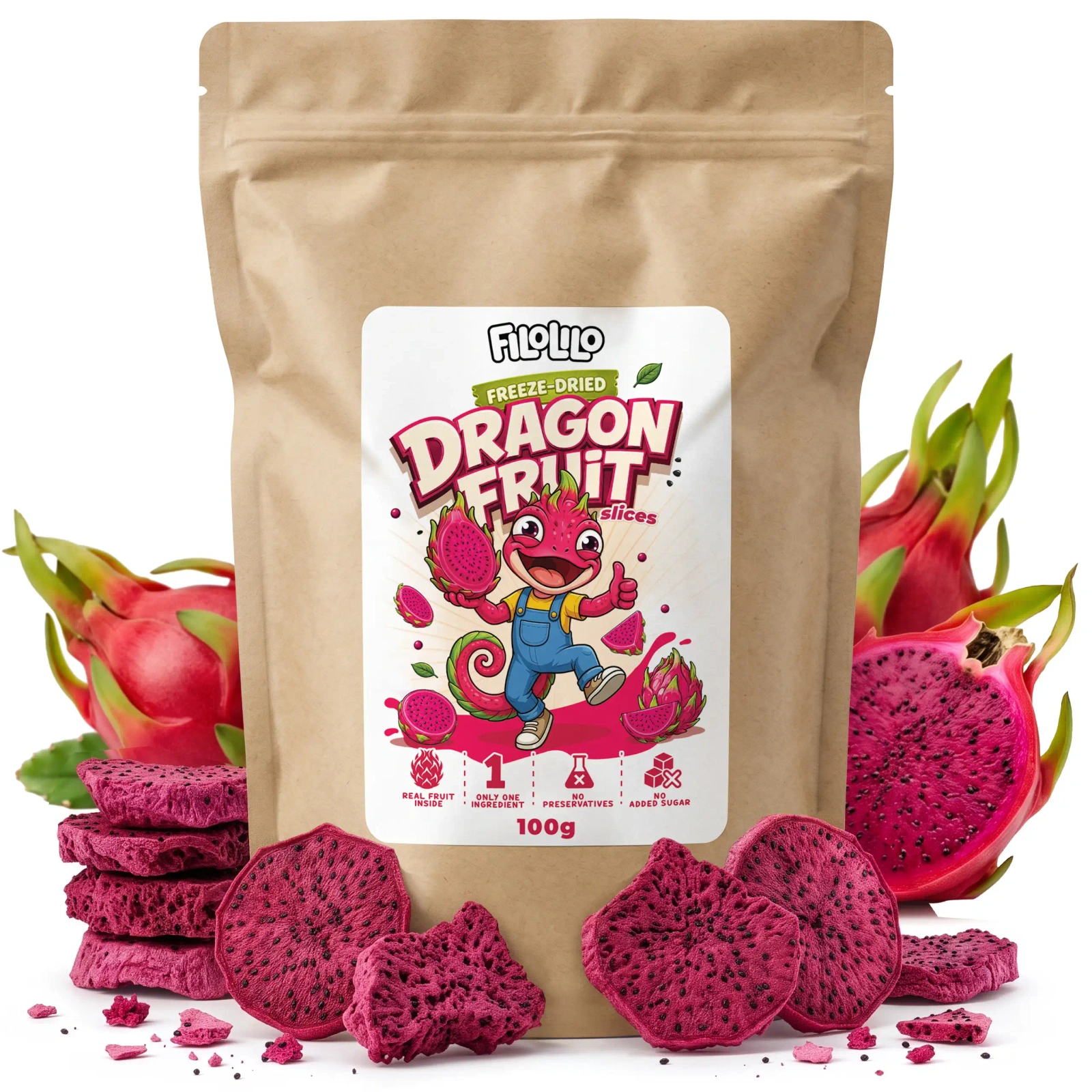 FiloLilo gefriergetrocknete Drachenfrucht