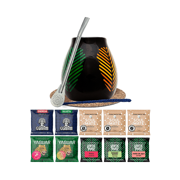 Starter Set Yerba Mate Mate Becher Bombilla 10x50g 0,5kg