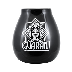 Guarani Mate Becher aus Keramik - Schwarz - 350ml