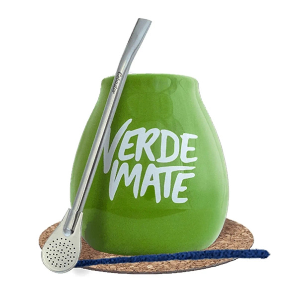 Starter Set Mate Becher + Bombilla 19cm Yerba Mate